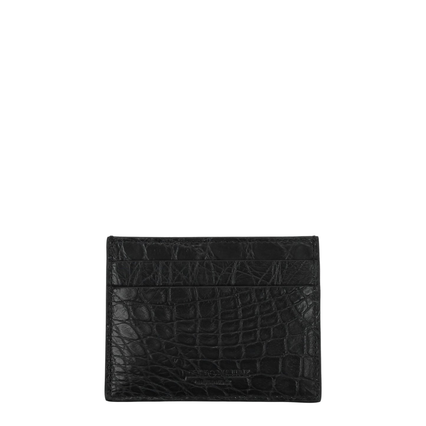 Billionaire Document Holders Men Caiman Crocodilus Black/Gold