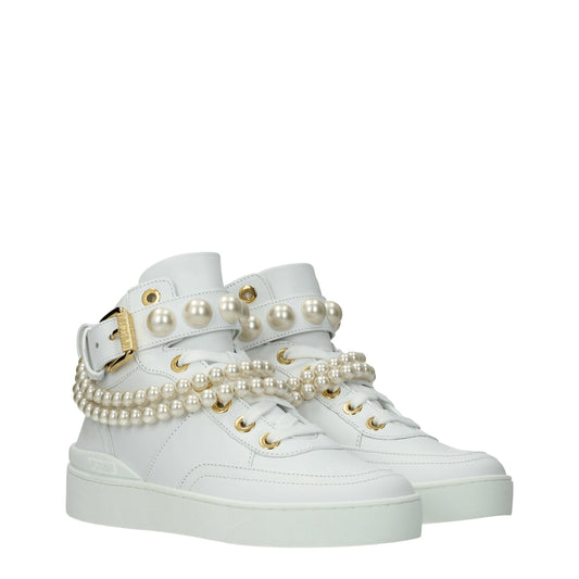 Moschino Women's Sneakers in Leather White