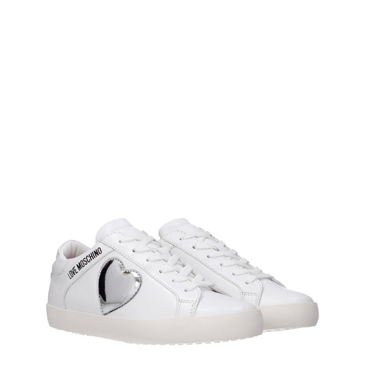 Love Moschino Women's Sneakers in Leather White