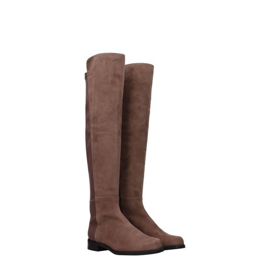 Stuart Weitzman Women's Boots in Suede Brown/Taupe