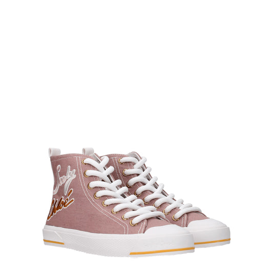 See by Chloé Women's Sneakers in Fabric  Pink/Nude Pink