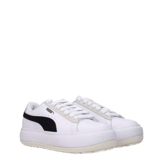 Puma Women's Sneakers in Leather White/Black