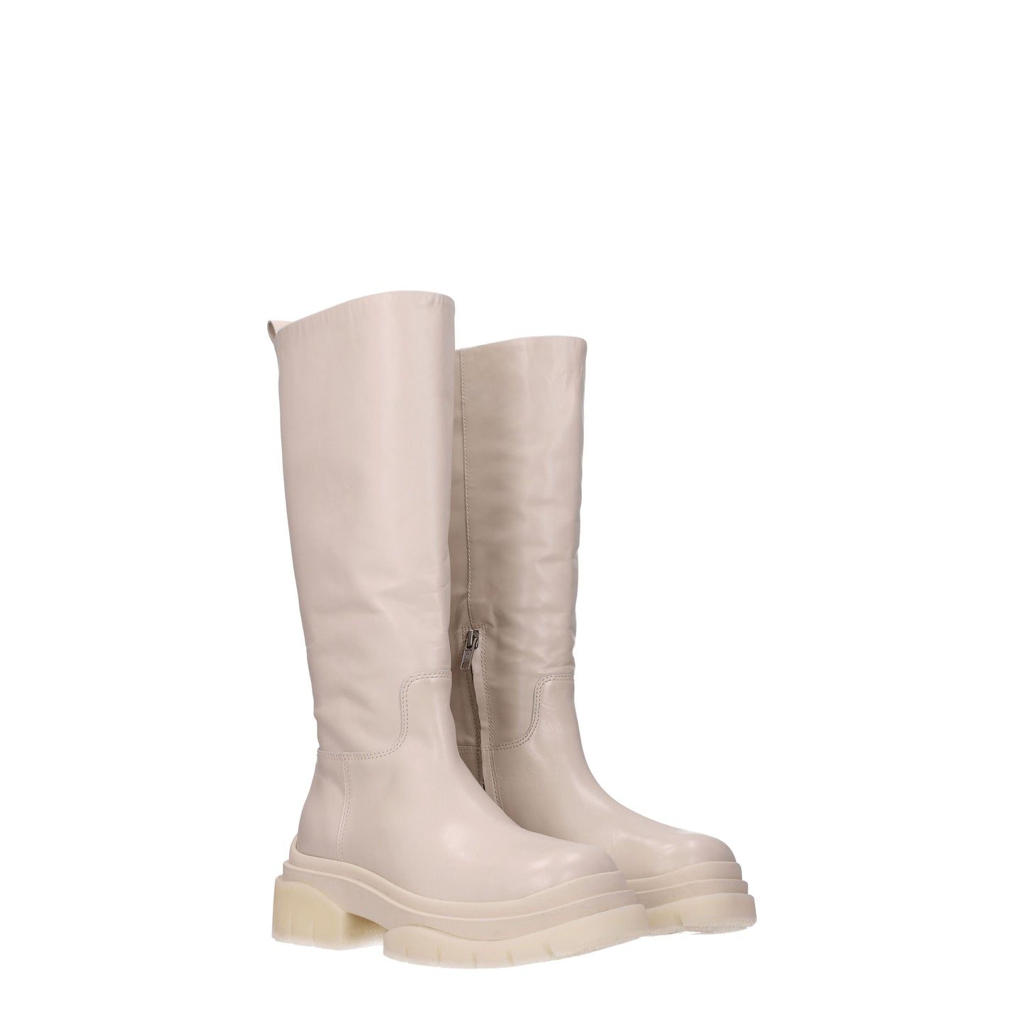 Ash Women's Boots in Leather Beige/Cream