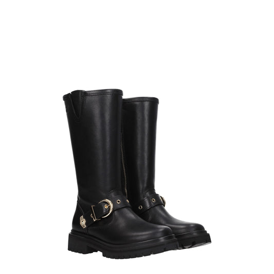 Versace Jeans Women's Boots in Leather Black