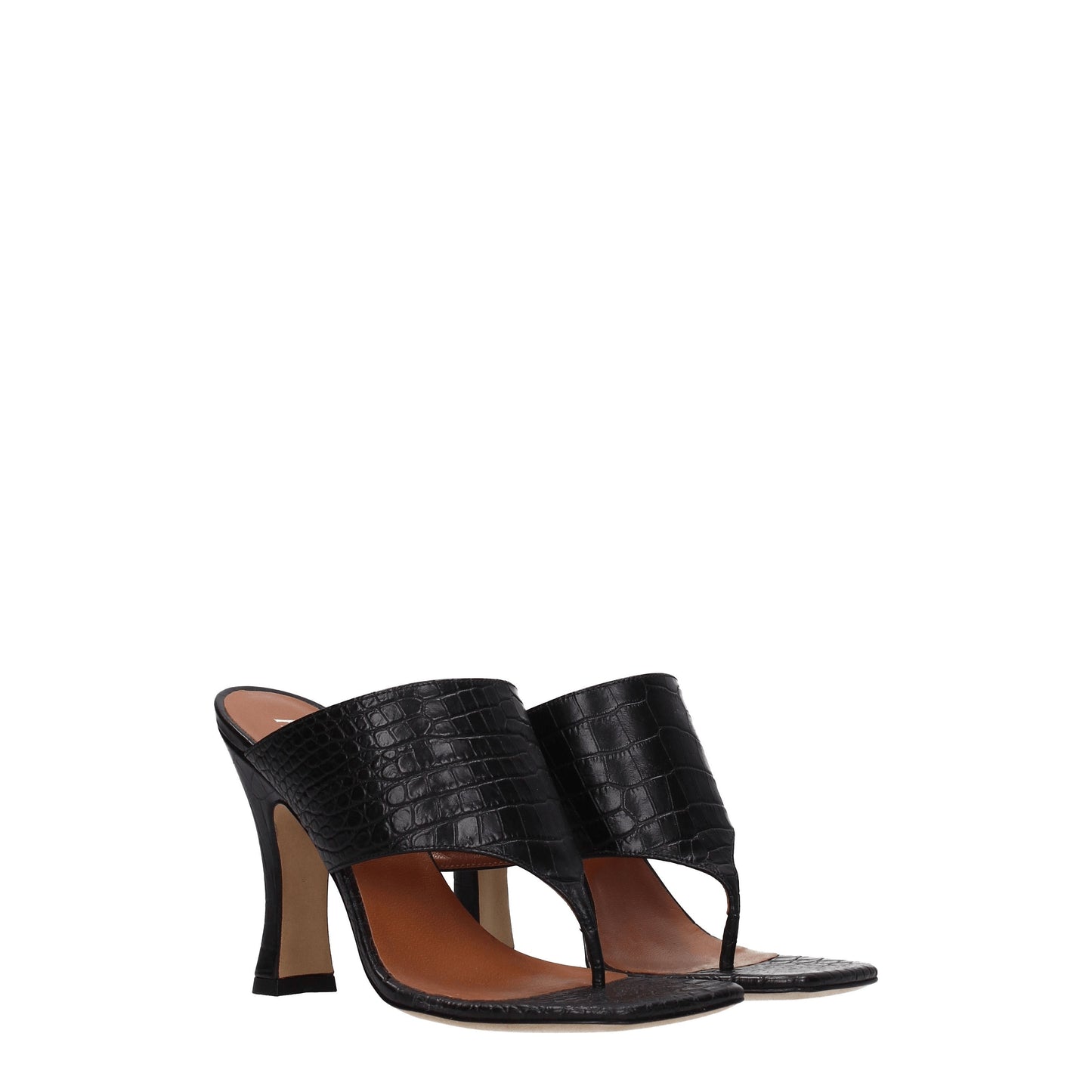 Paris Texas Women's Sandals in Leather Black