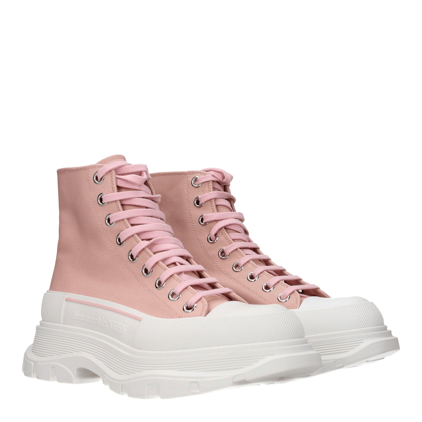 Alexander McQueen Women's Boots in Fabric  Pink