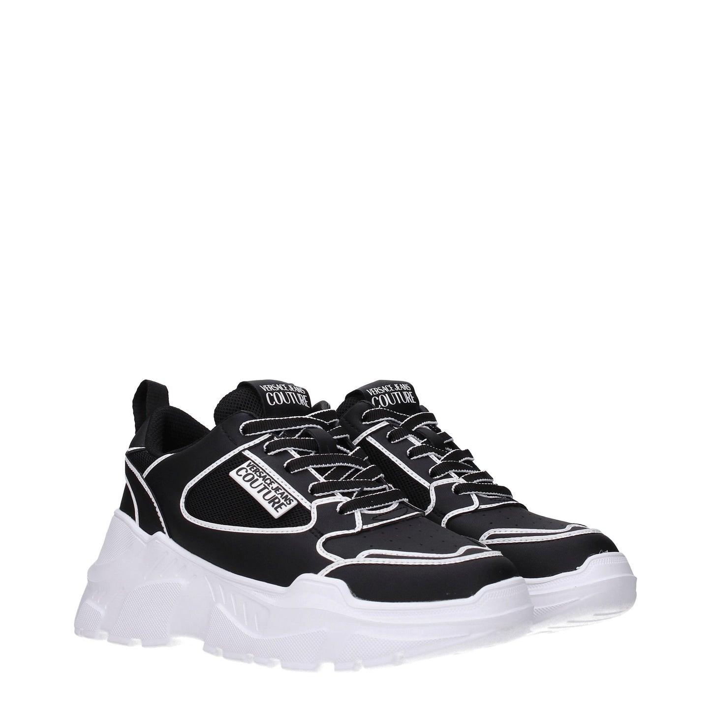 Versace Jeans Women's Sneakers in Leather Black/White