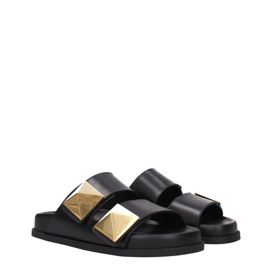 Valentino Garavani Women's Sandals & Slippers in Leather Black