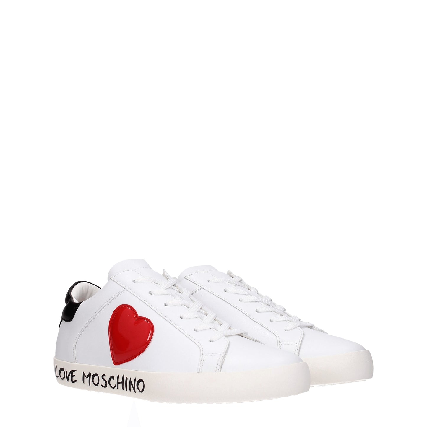 Love Moschino Women's Sneakers in Leather White/Black