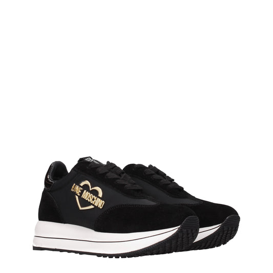 Love Moschino Women's Sneakers in Suede Black