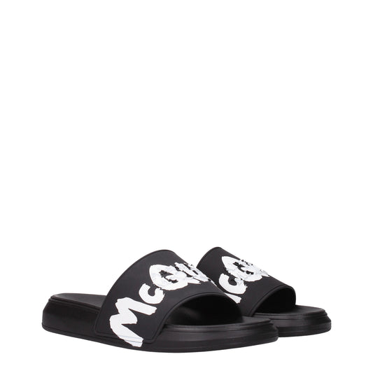 Alexander McQueen Sandals & Slippers Men Rubber Black/White