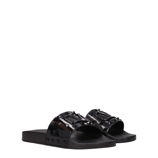 Valentino Garavani Sandals & Slippers Men Rubber Black