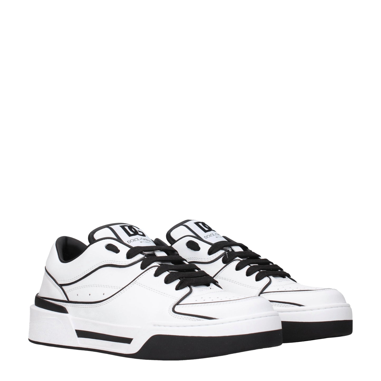 Dolce&Gabbana Men's Sneakers in Leather White/Black