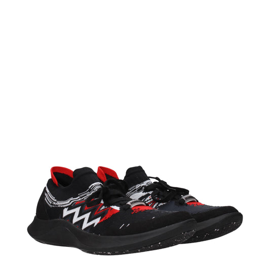 Missoni Men's Sneakers in Fabric  Black/Red