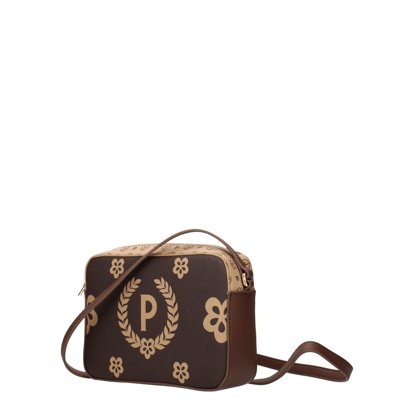 Pollini Crossbody Bags Women PVC Brown/Cream