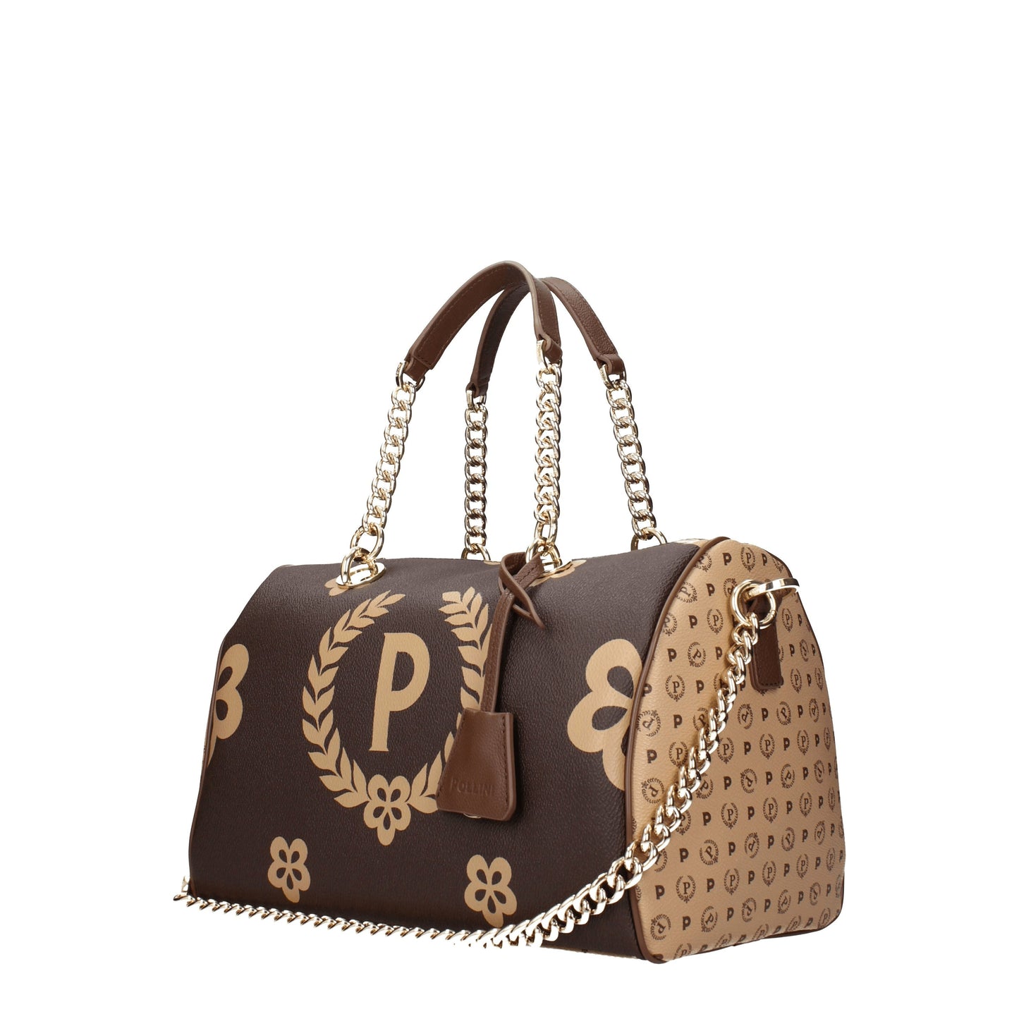 Pollini Handbags Women PVC Brown/Cream