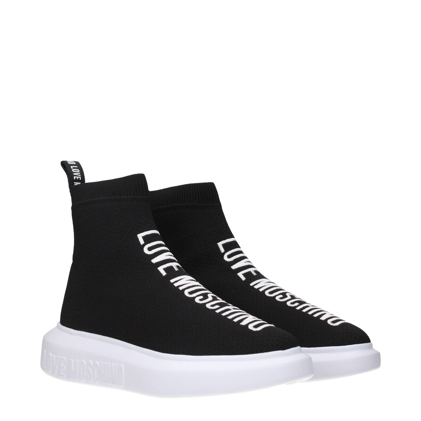 Love Moschino Women's Sneakers in Fabric  Black/White