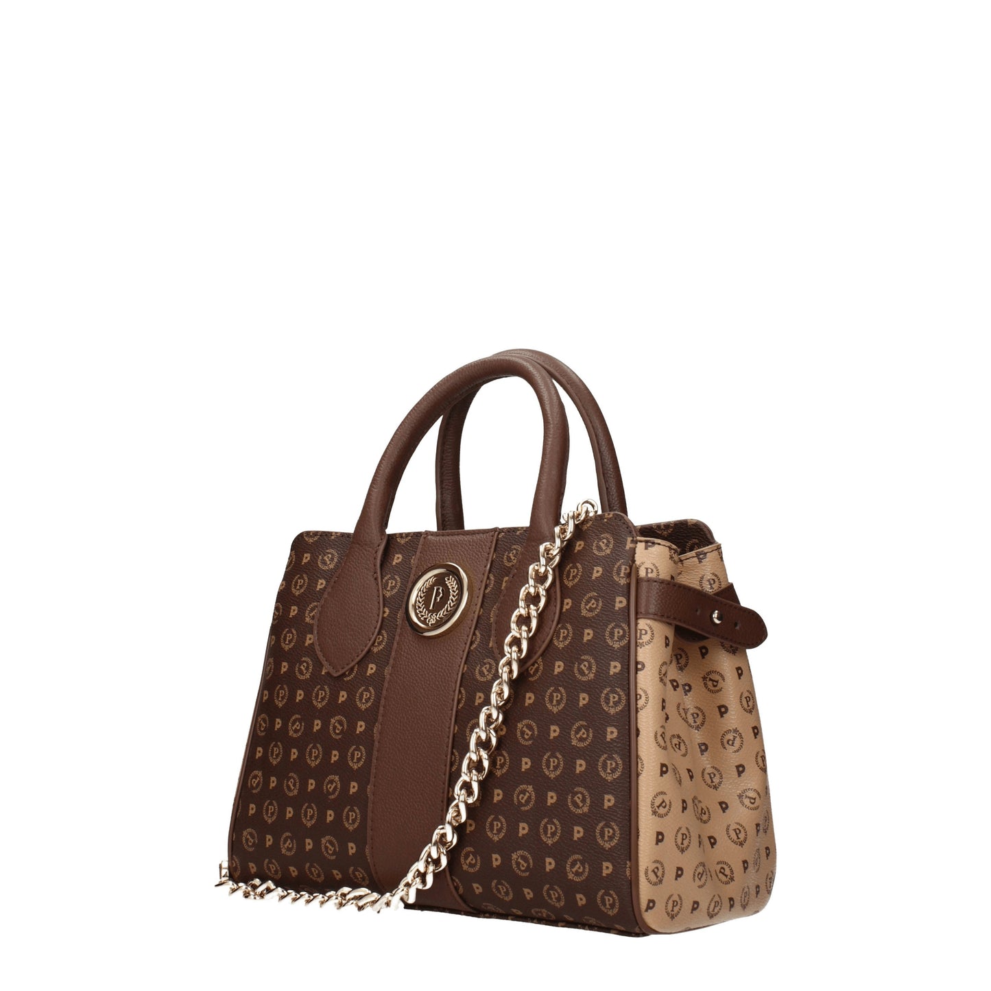 Pollini Handbags Women PVC Brown/Cream