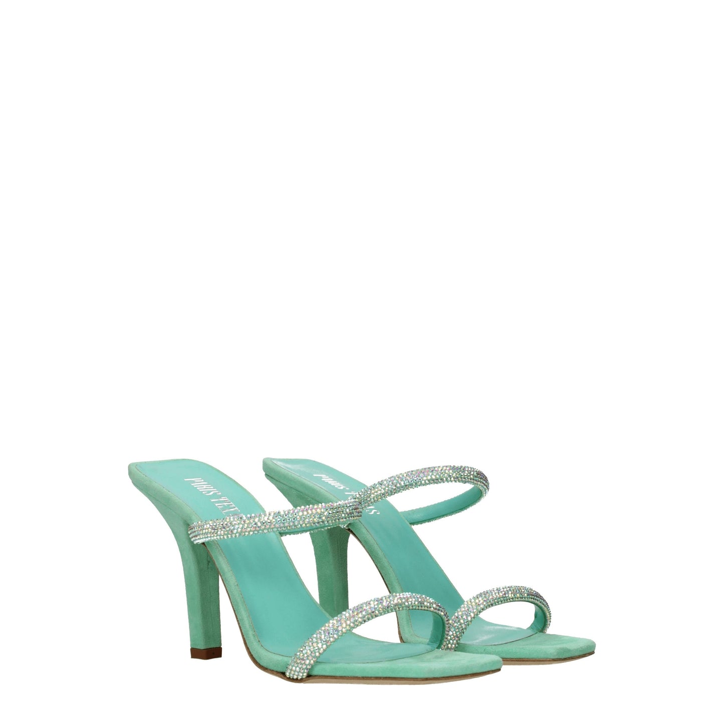 Paris Texas Women's Sandals in Suede Green/Water