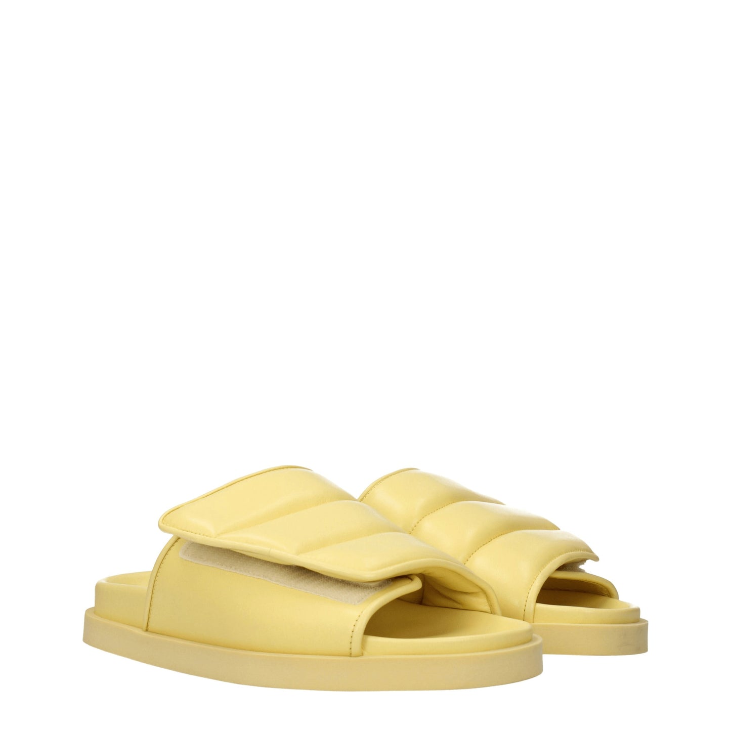 Gia Borghini Women's Sandals & Slippers in Leather Yellow/Pastel Yellow