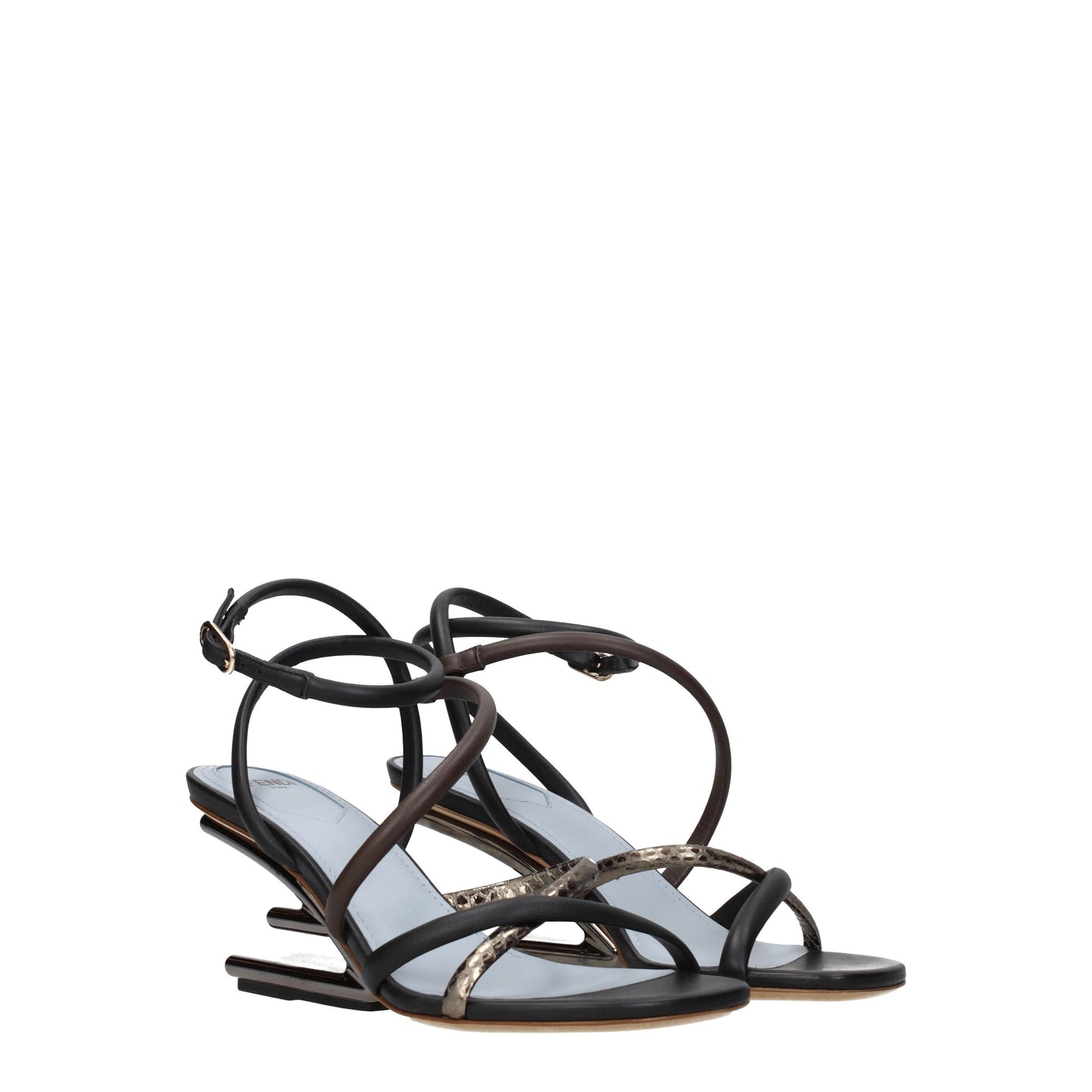 Fendi Women's Sandals in Leather Multicolor