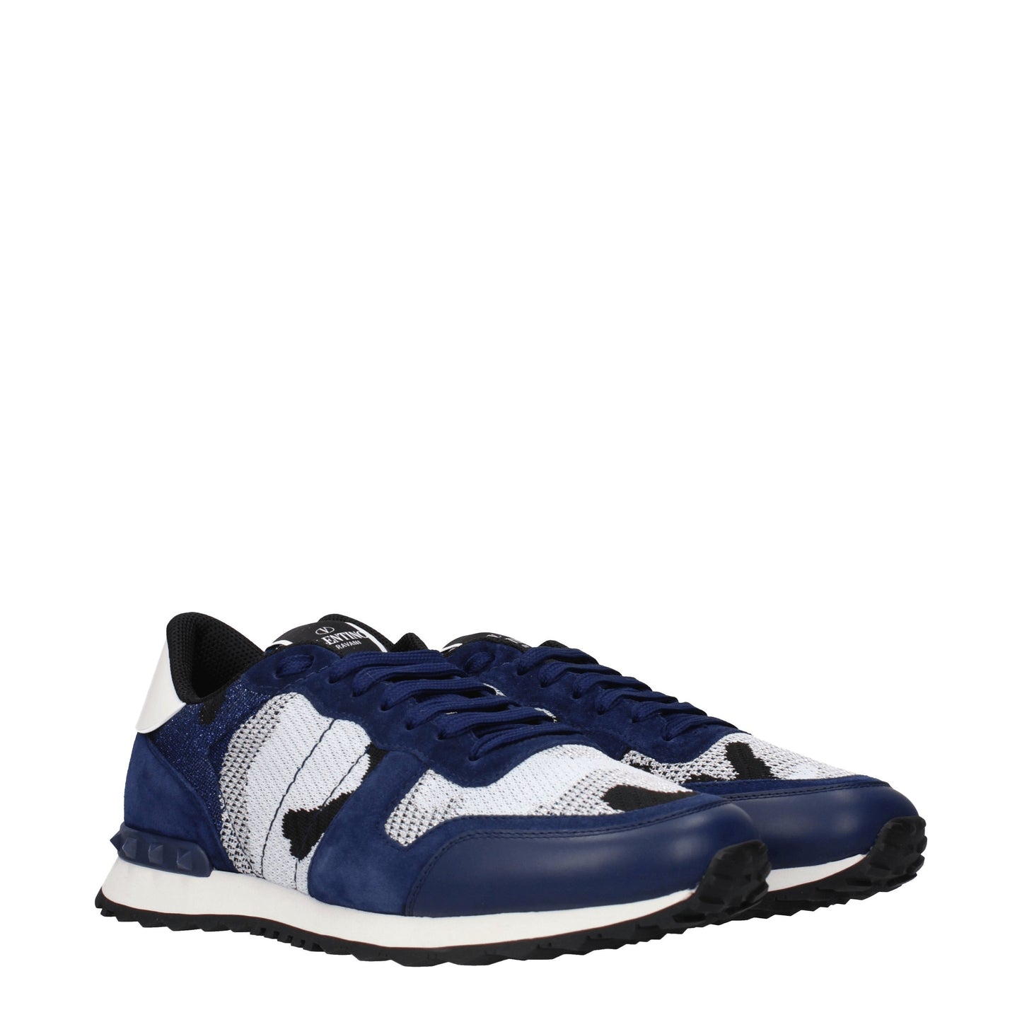 Valentino Garavani Men's Sneakers in Fabric  Silver/Blue