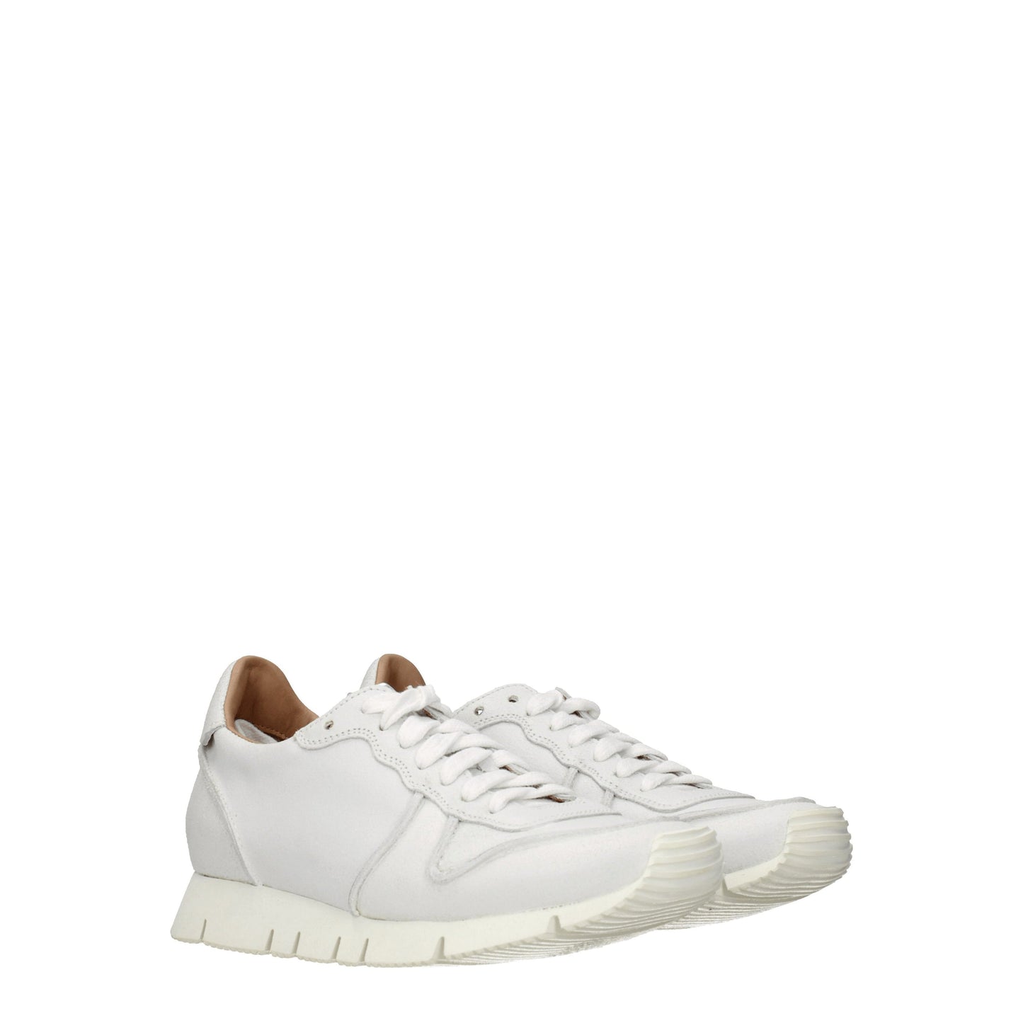 Buttero Women's Sneakers in Suede White/Off White