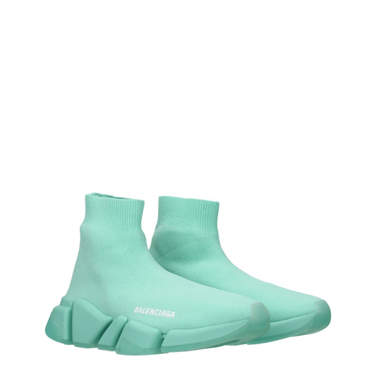 Balenciaga Women's Sneakers in Fabric  Green/Mint