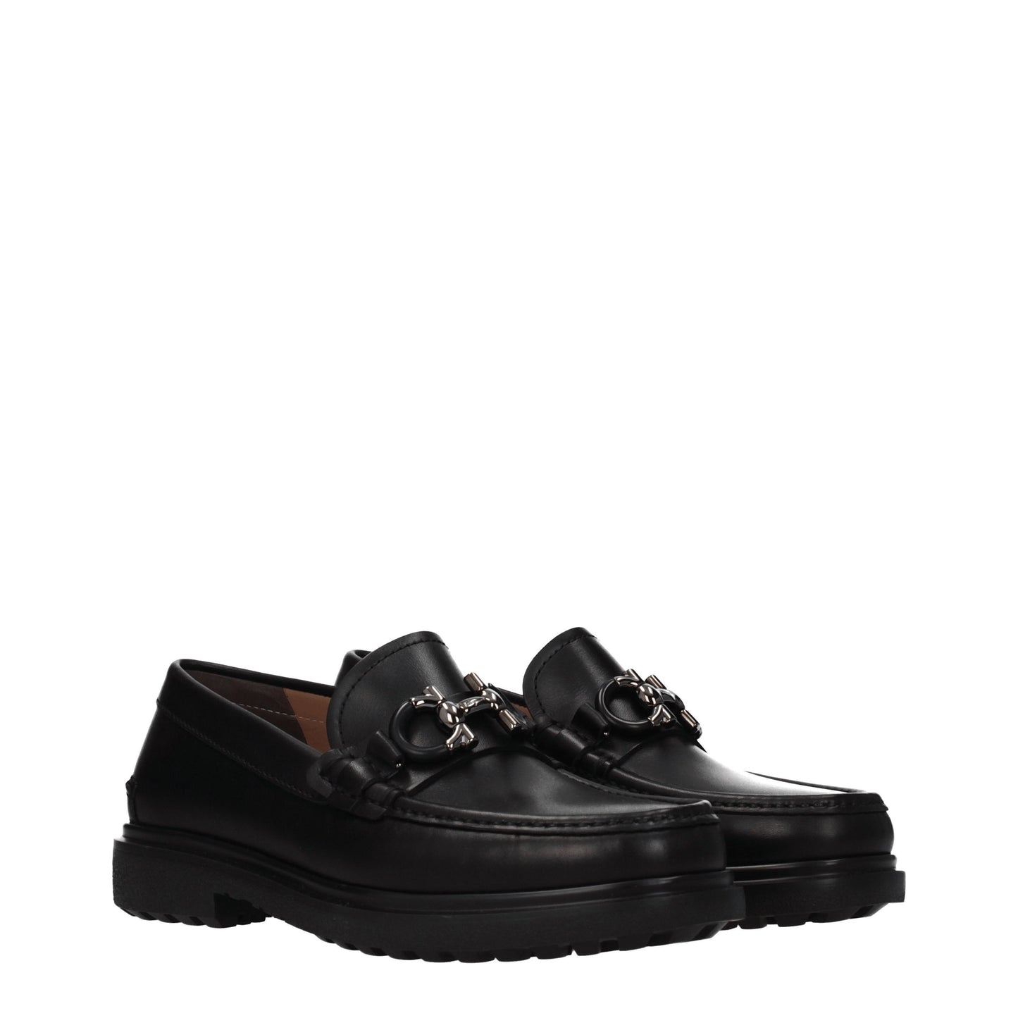 Salvatore Ferragamo Men's Loafers in Leather Black