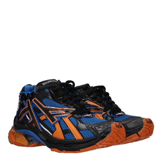 Balenciaga Men's Sneakers in Fabric  Blue/Orange