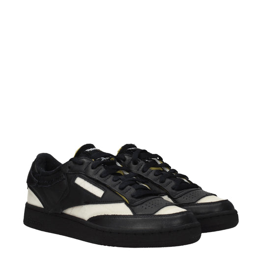 Maison Margiela Men's Sneakers in Leather Black/Beige