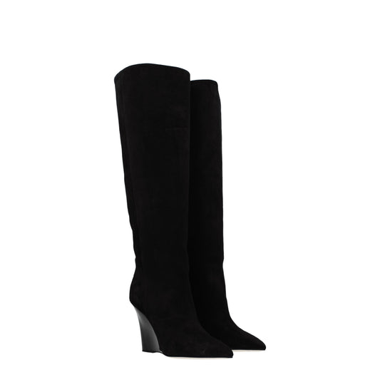 Paris Texas Women's Boots in Suede Black