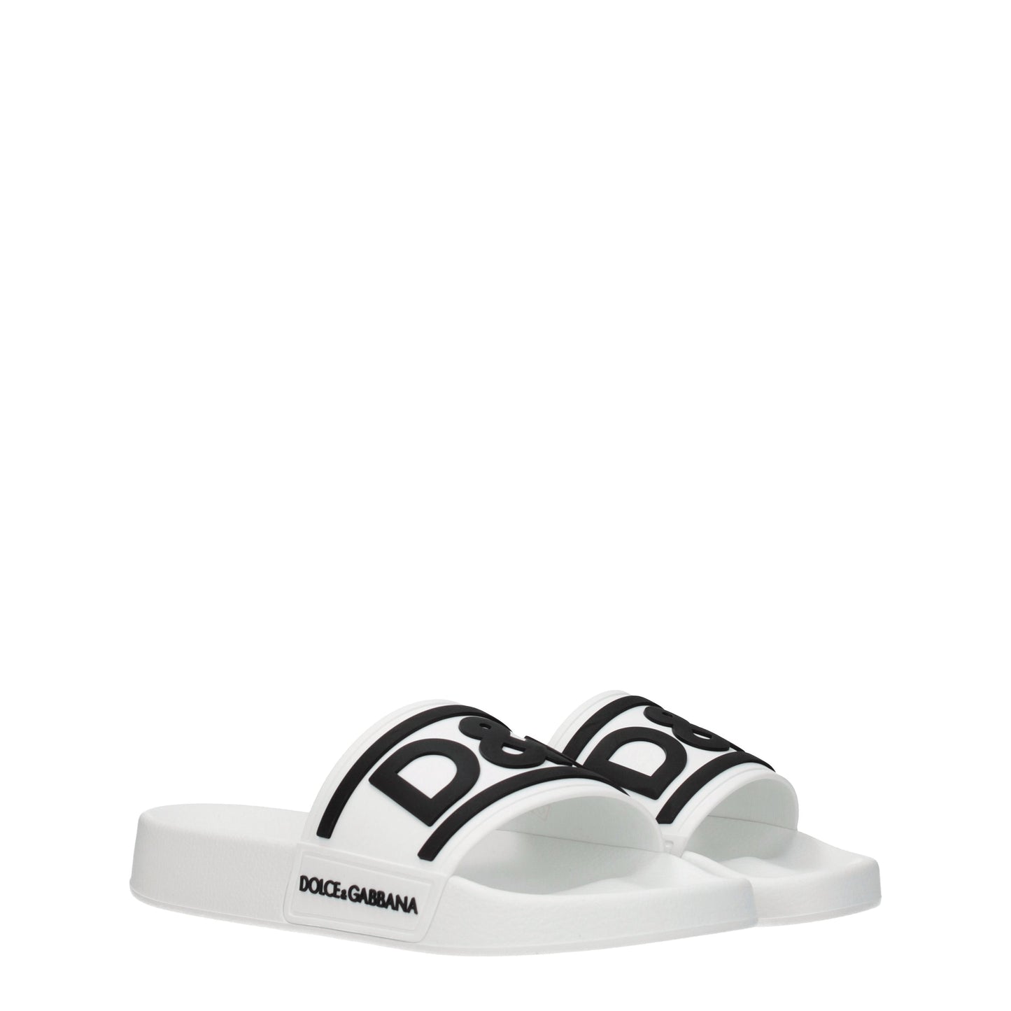 Dolce&Gabbana Women's Sandals & Slippers in Rubber White/Black