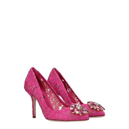 Dolce&Gabbana Women's Pumps in Fabric  Fuchsia