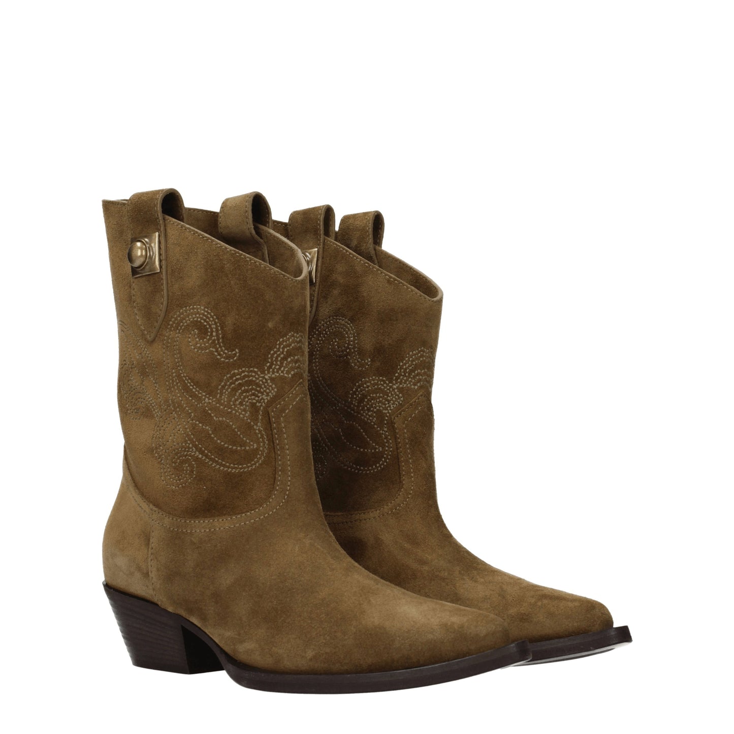 Etro Women's Boots in Suede Brown/Oak