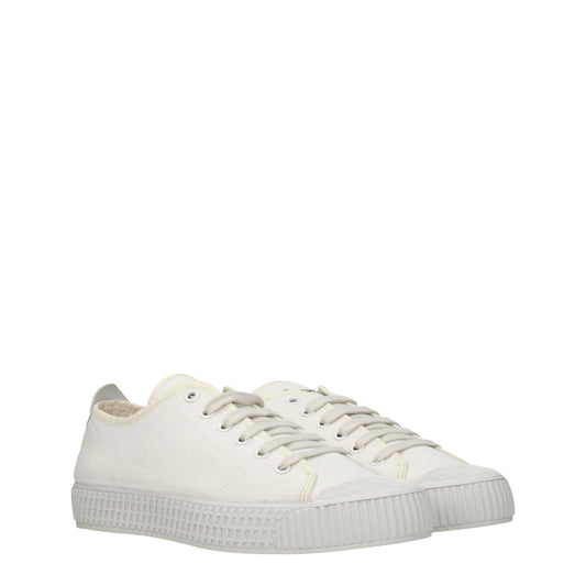 Car Shoe Women's Sneakers in Fabric  White