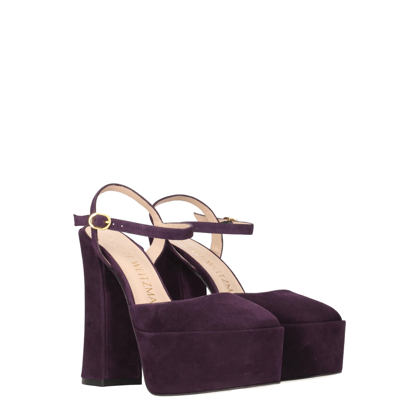 Stuart Weitzman Women's Sandals in Suede Violet/Aubergine