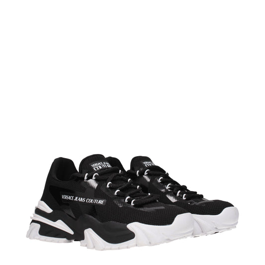 Versace Jeans Men's Sneakers in Fabric  Black