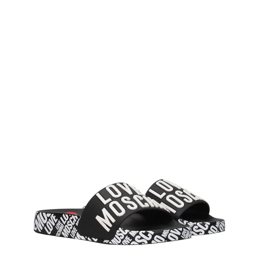Love Moschino Women's Sandals & Slippers in PVC Black/White