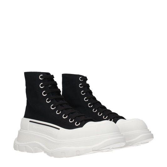 Alexander McQueen Men's Sneakers in Fabric  Black