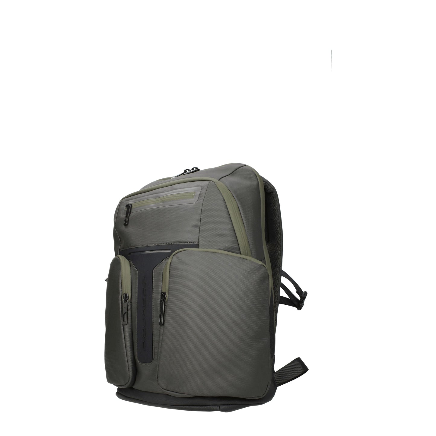 Piquadro Backpacks and Bumbags Men Leather Green/Dark Grey