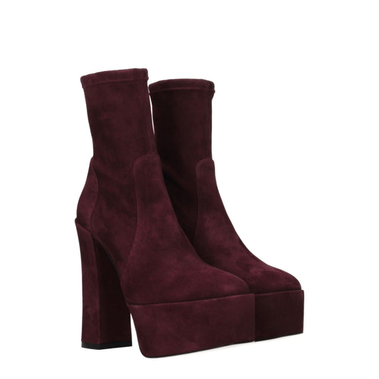 Stuart Weitzman Women's Boots in Suede Violet/Cordovan