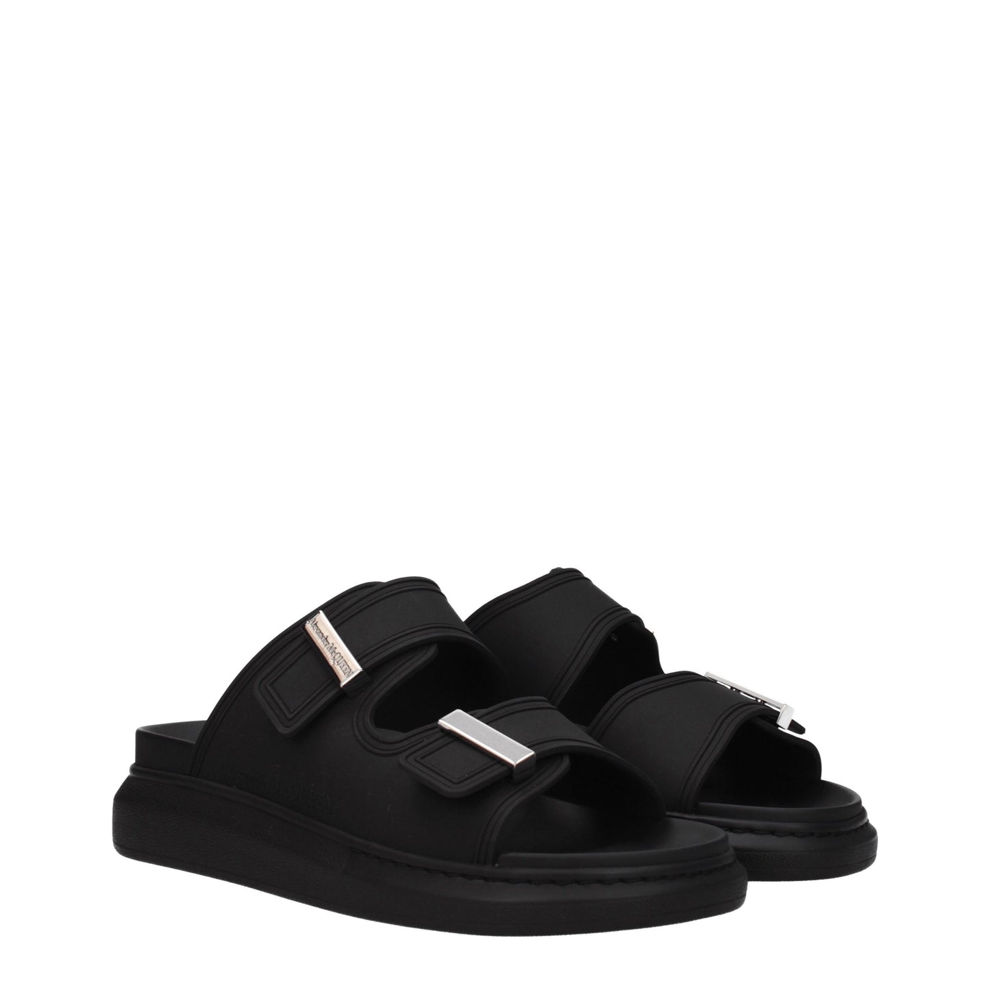 Alexander McQueen Sandals & Slippers Men Rubber Black