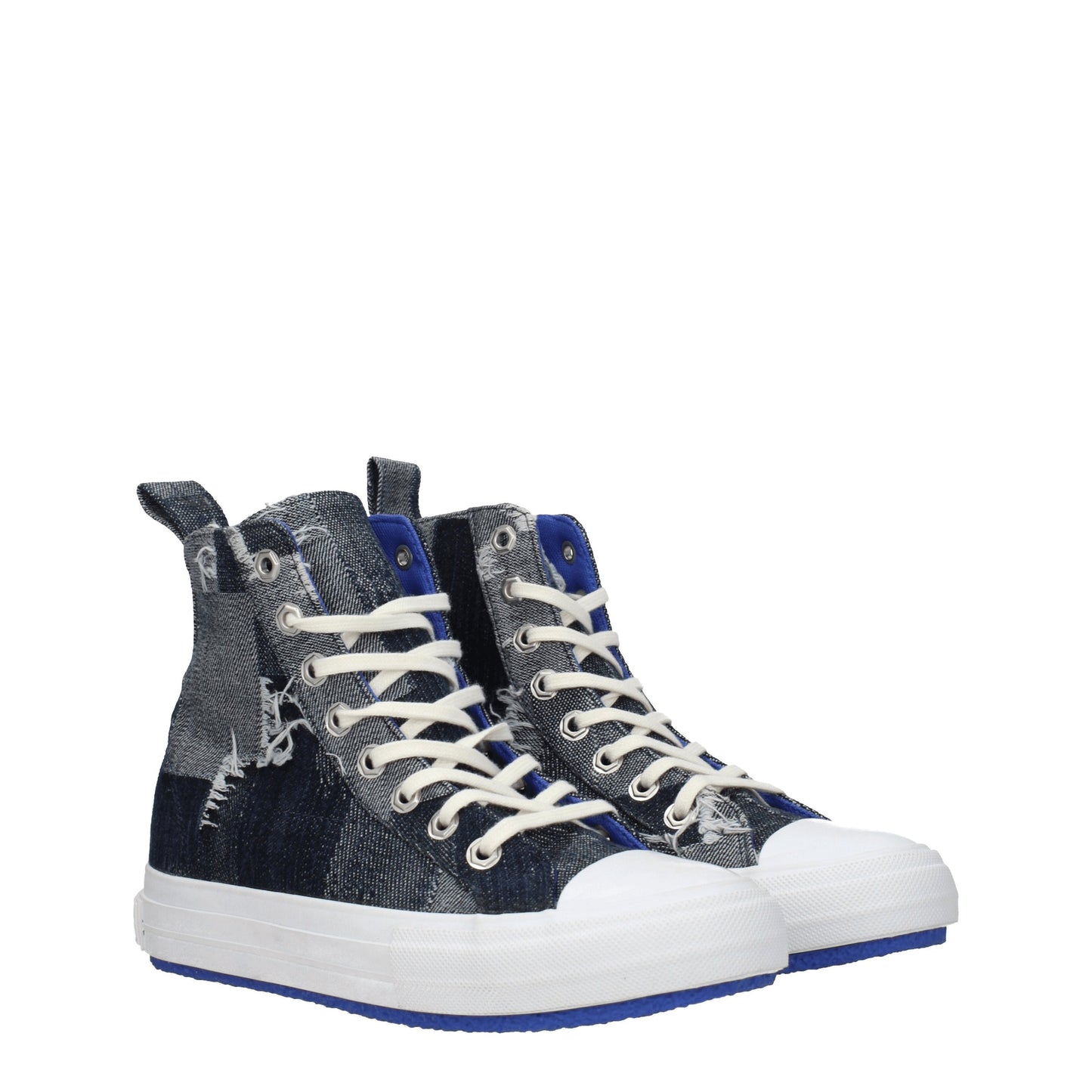 Marcelo Burlon Men's Sneakers in Fabric  Blue/Denim