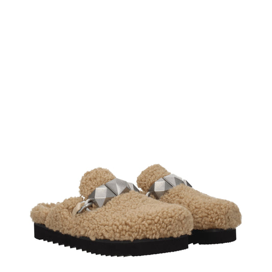 Ash Women's Sandals & Slippers in Eco Fur Beige/Cookie