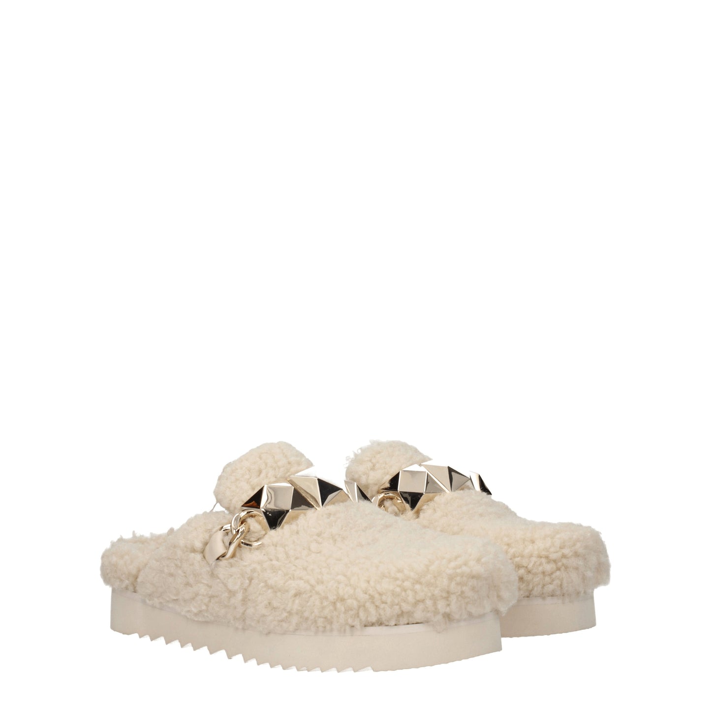 Ash Women's Sandals & Slippers in Eco Fur White/Shell