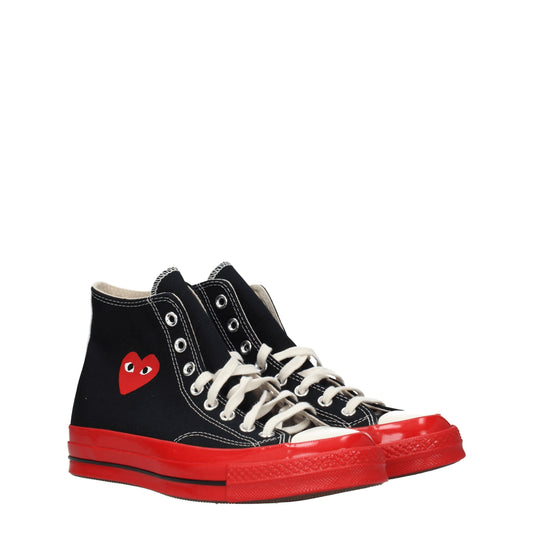 Comme des Garçon Men's Sneakers in Fabric  Black/Red