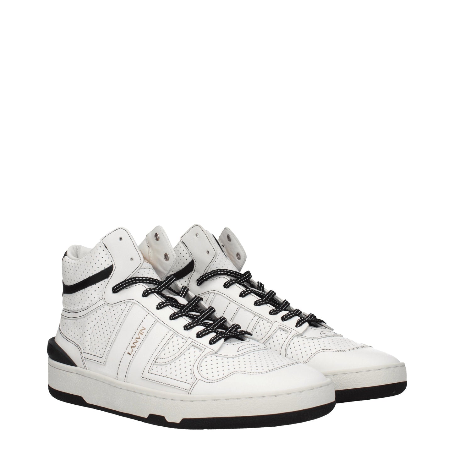 Lanvin Men's Sneakers in Leather White/Black