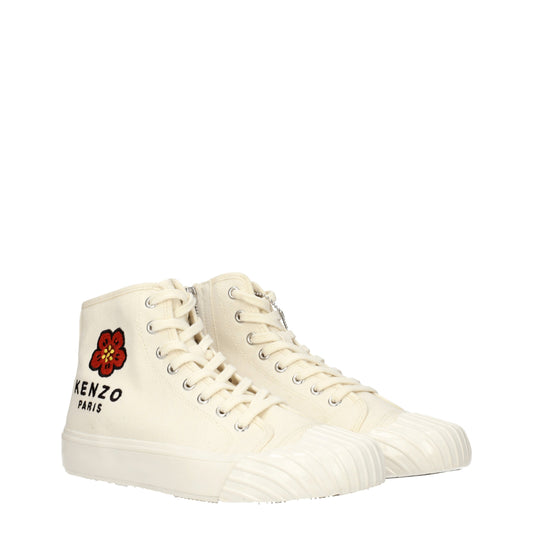 Kenzo Men's Sneakers in Fabric  White/Cream