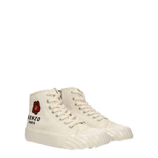 Kenzo Women's Sneakers in Fabric  White/Cream